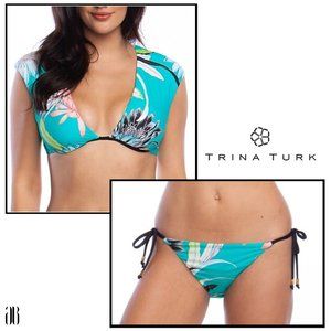 Trina Turk Shangri-La Floral Bikini Two Piece Size